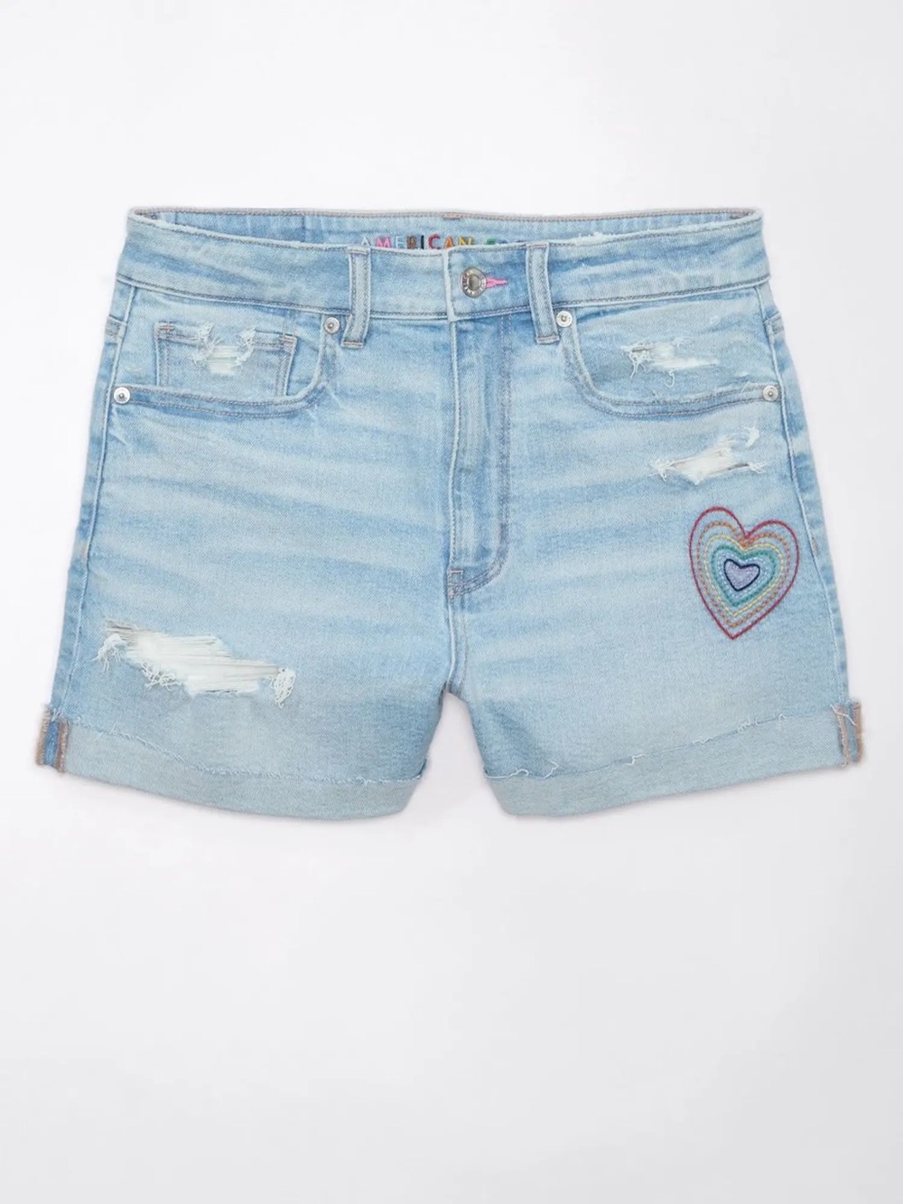 AE pride jean shorts